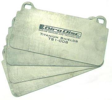 Girodisc Front Titanium Pad Shields | 2008-2015 Mitsubishi Evo X (TS-1001)