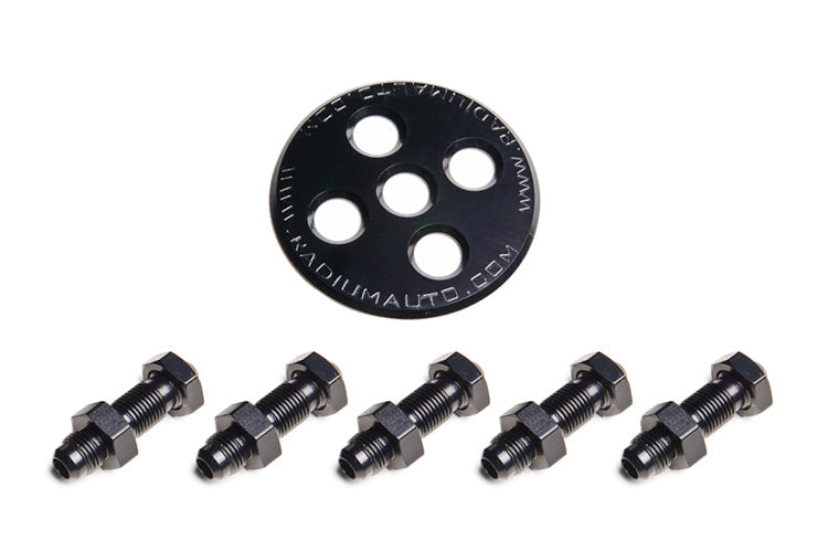 (20-0128-01) Radium 6AN Bulkhead Plate with five -6AN Fittings