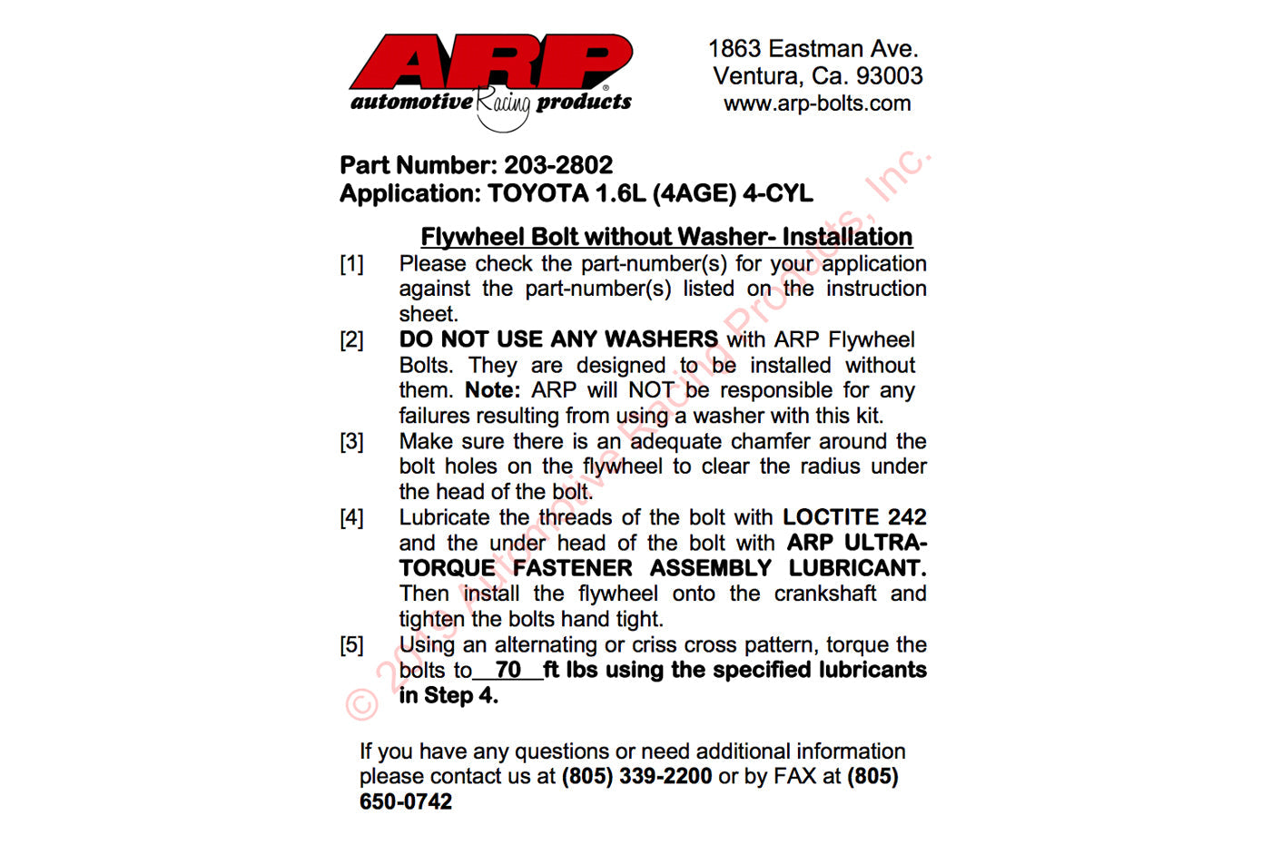ARP Flywheel Bolts for 2JZ Supra Aftermarket Flywheel (203-2802)