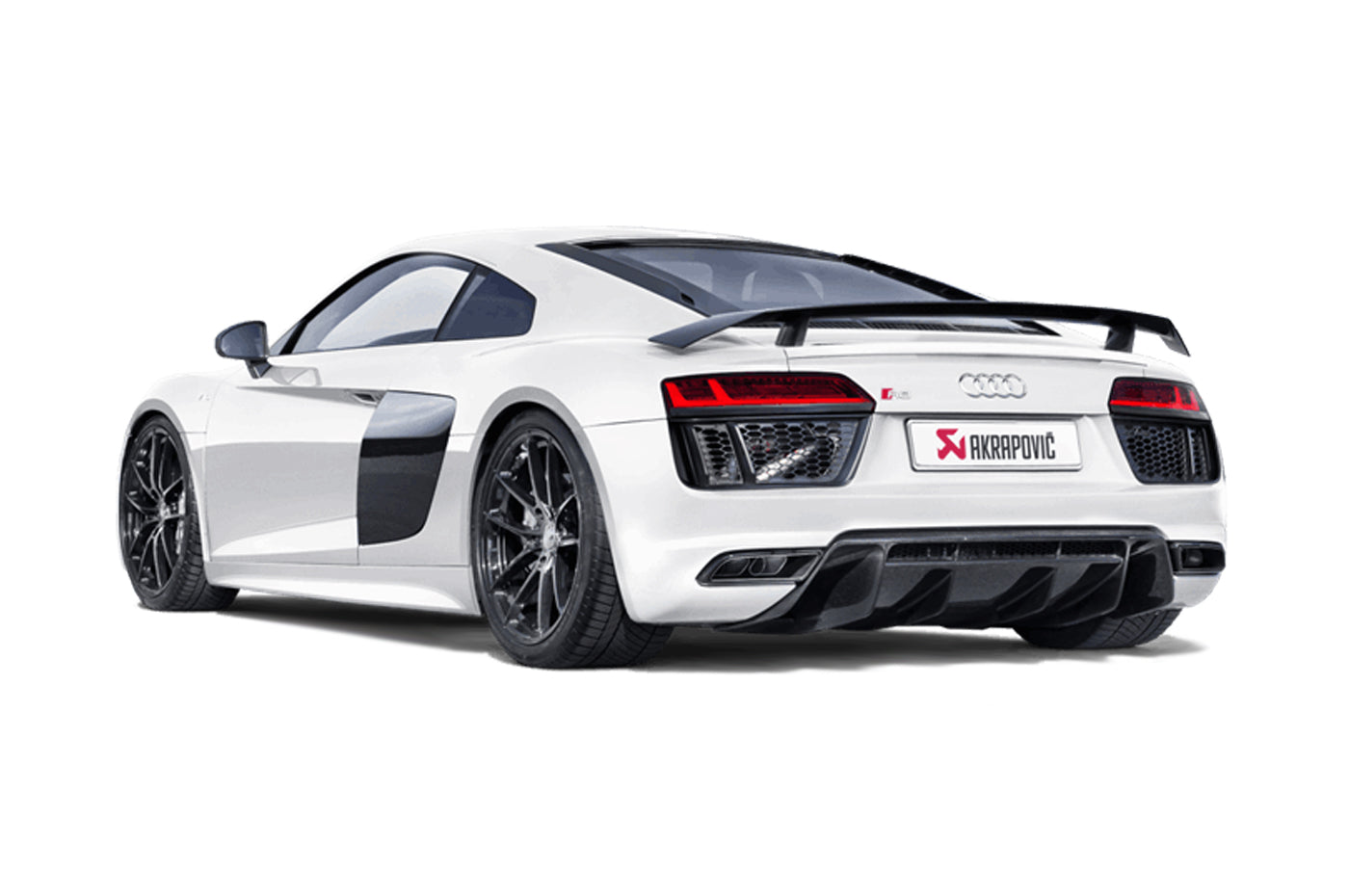 Akrapovic Slip-On Titanium Exhaust for 2016-2018 Audi R8 (S-AUR8SO3-T)