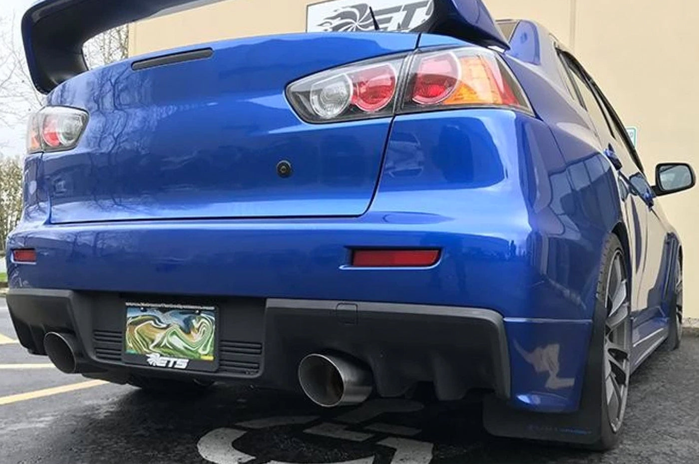 ETS Dual Exit Exhaust with V3 Dual Muffler for Evo X