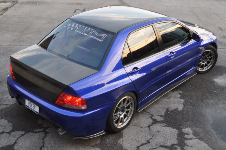 Rexpeed Carbon Fiber Rear Bumper Extensions for Evo 9 JDM