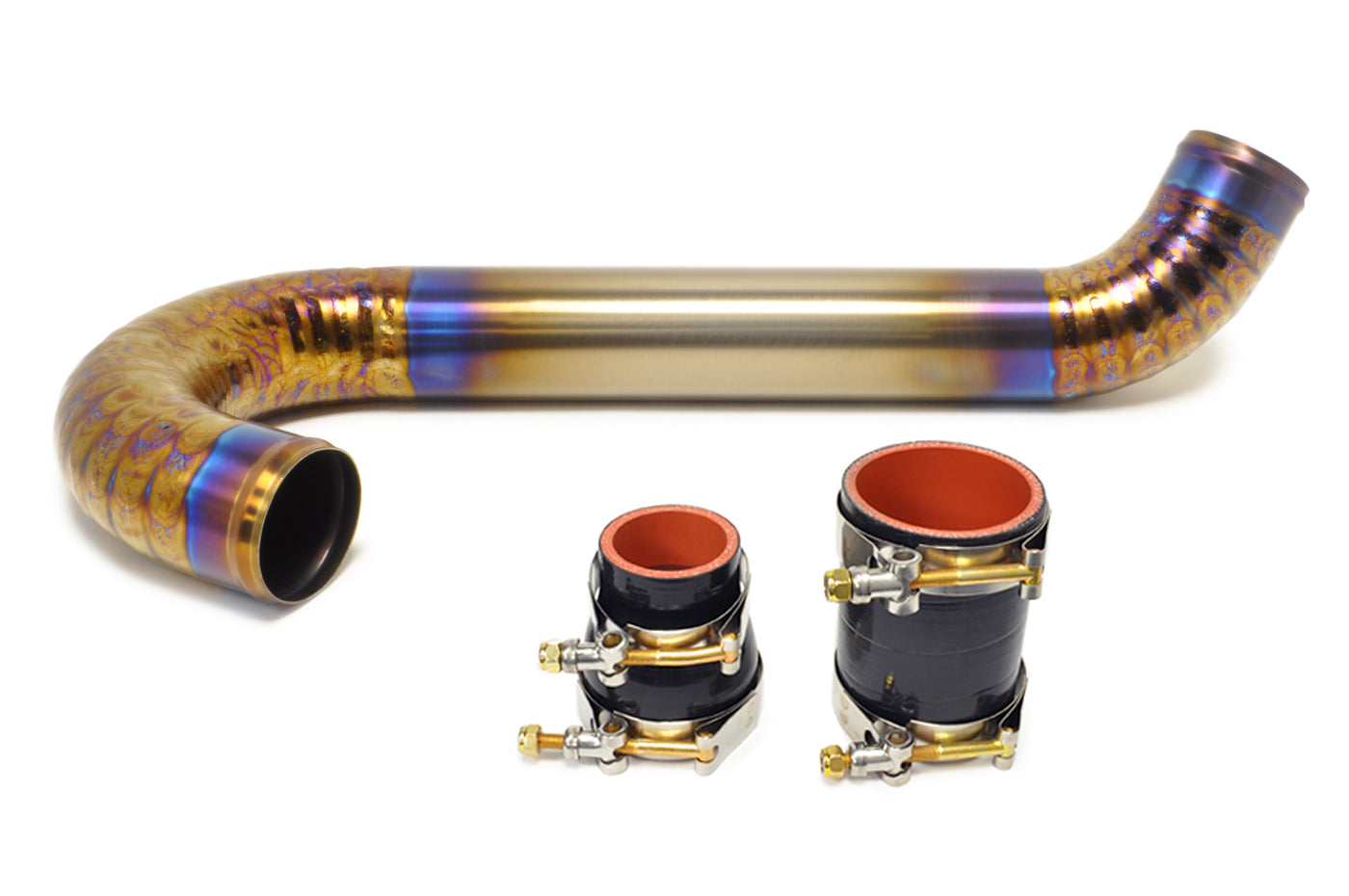 STM Evo 7/8/9 Titanium 2.5" LICP for Stock Frame Turbo (Burned Finish)