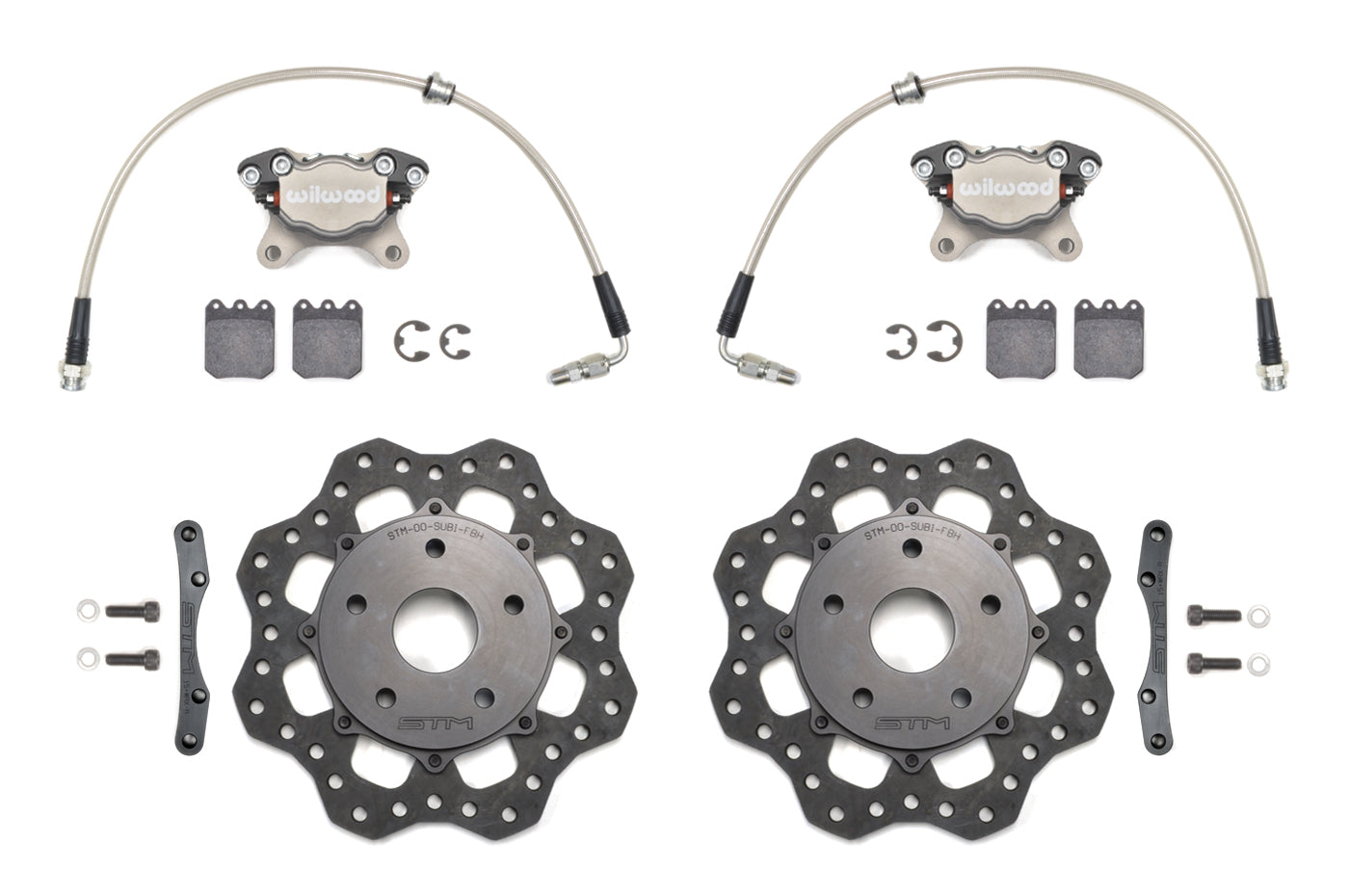 STM Lightweight Rear Drag Brake Kit for 15-21 WRX/05-21 STi (Scalloped Rotors)