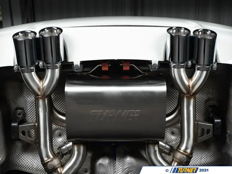 E9X M3 Turner Motorsport Stainless Steel Valved Axle Back Exhaust - Brushed Tips