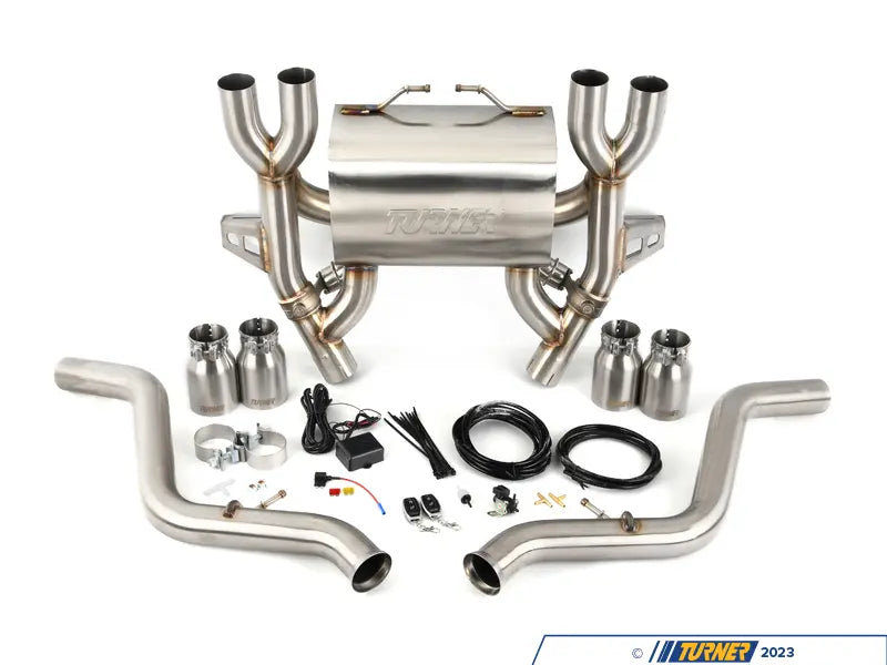 E9X M3 Turner Motorsport Stainless Steel Valved Axle Back Exhaust - Brushed Tips