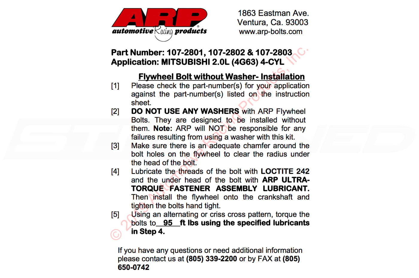 ARP Flywheel Bolts for DSM 7-Bolt and Evo 1/2/3 (107-2801)