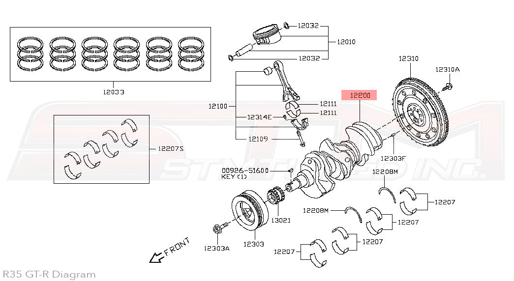 Nissan Crankshaft (12201-JF00A) - R35 GTR – EAD Motorsport