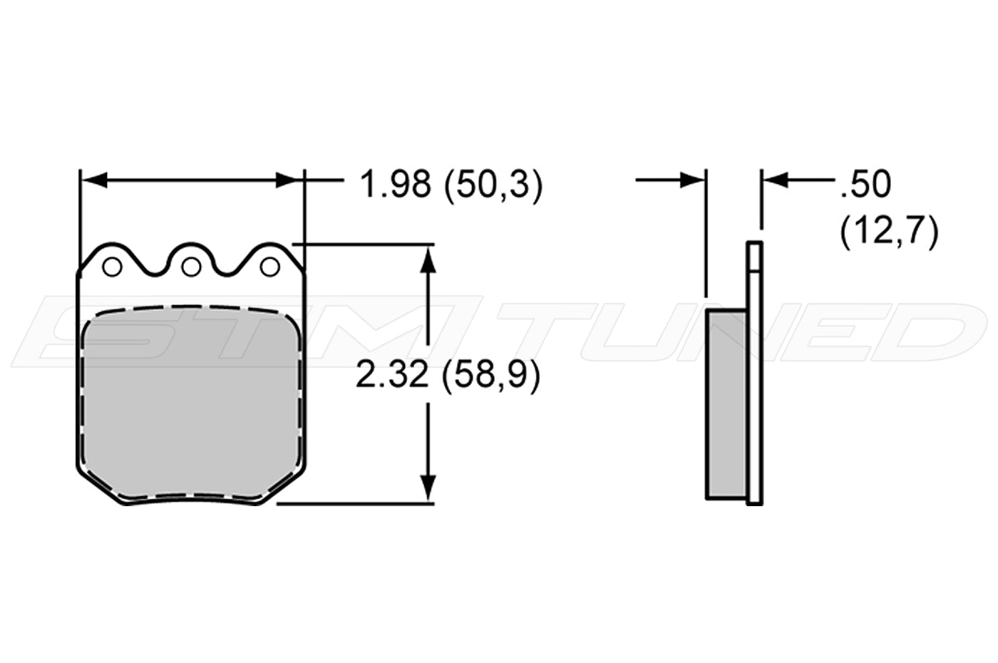 Wilwood Brake Pads PolyMatrix E for STM Rear Drag Brake Kit (15E-9820K)