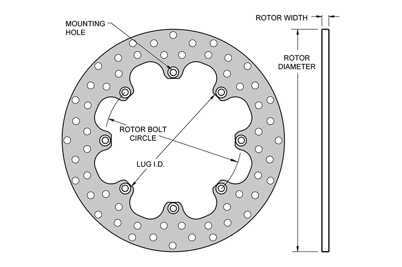 Wilwood Standard Rotor for STM Rear Drag Brakes (160-3202)