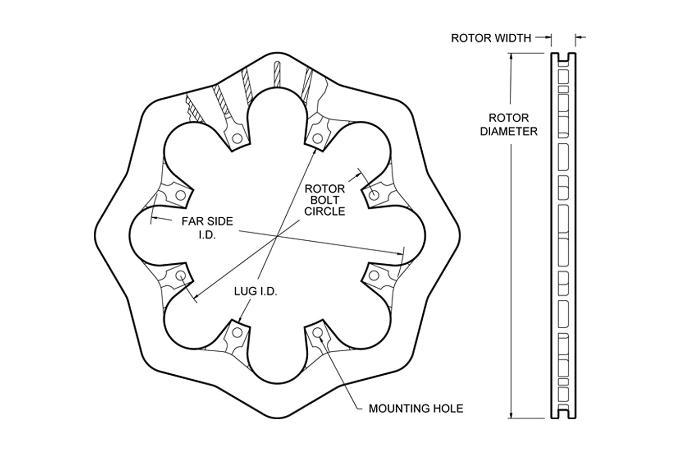 Wilwood Scalloped Rotor for STM Front Drag Brakes (160-8135)