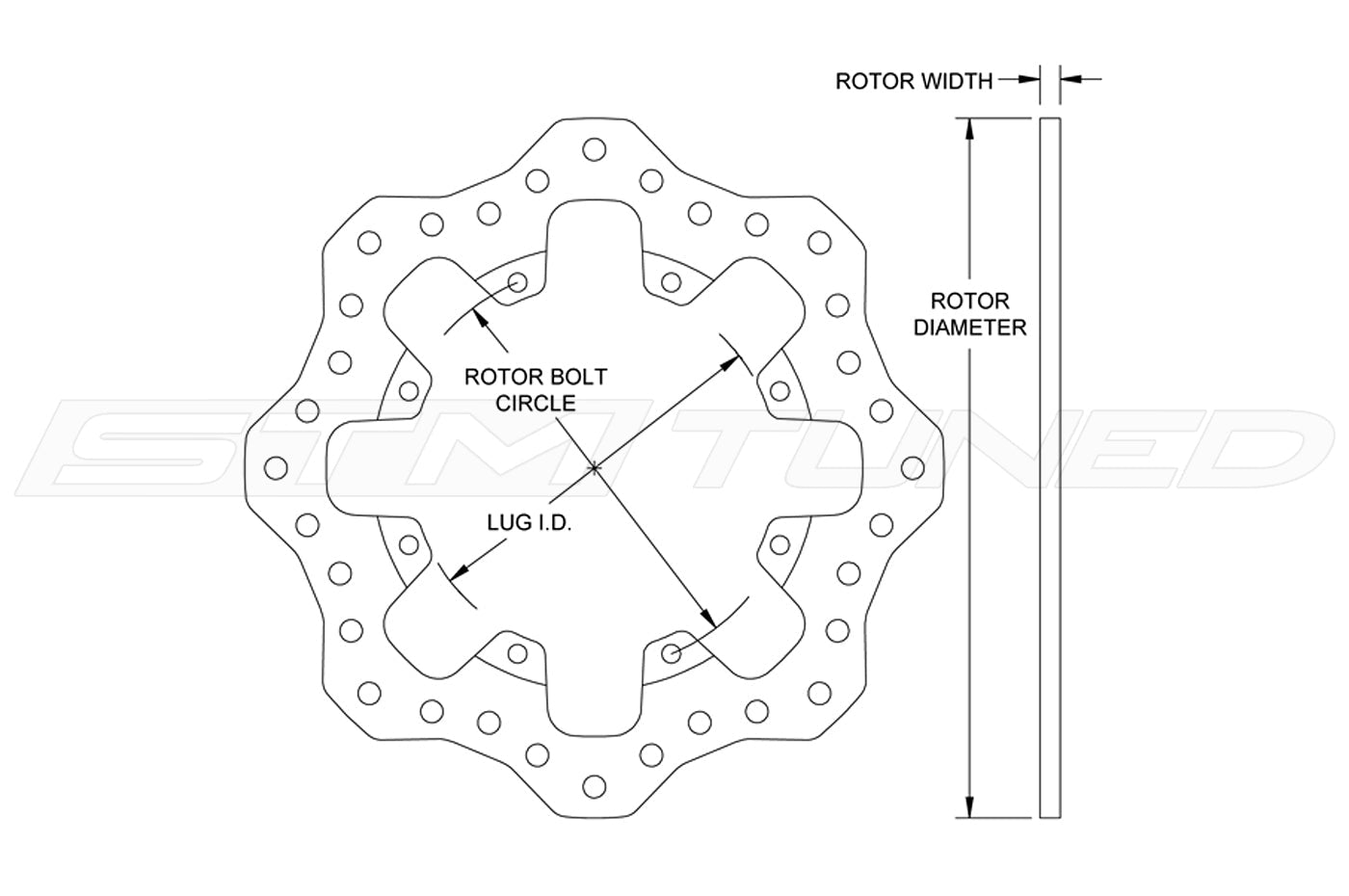 Wilwood Scalloped Rotor for STM Rear Drag Brakes (160-9772)