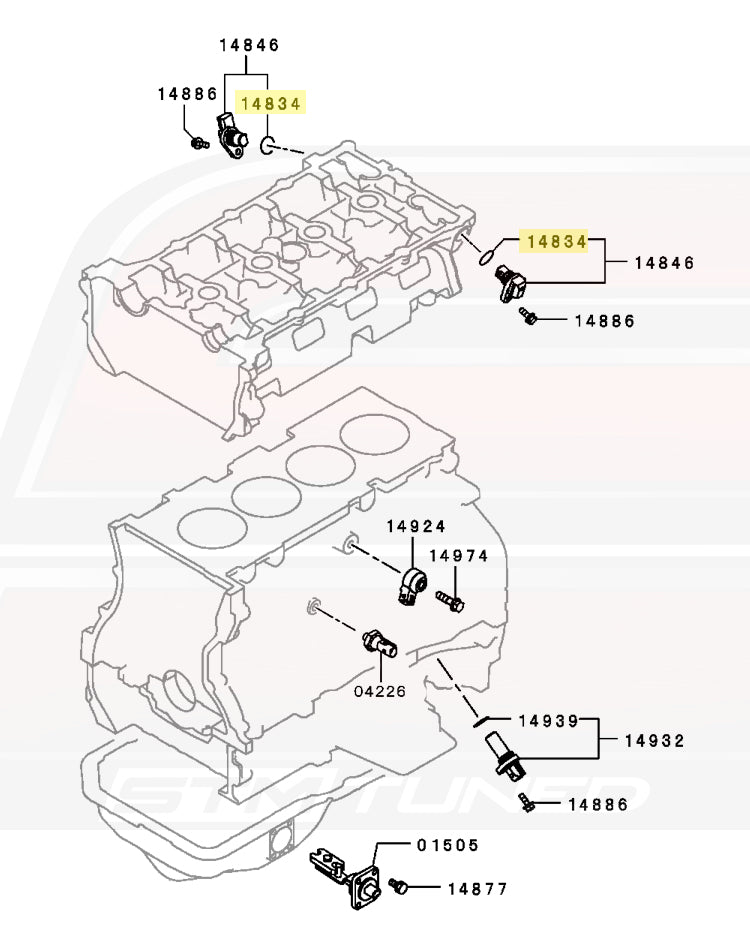 Mitsubishi OEM Cam Position Sensor Oring for Evo X (1865A110)