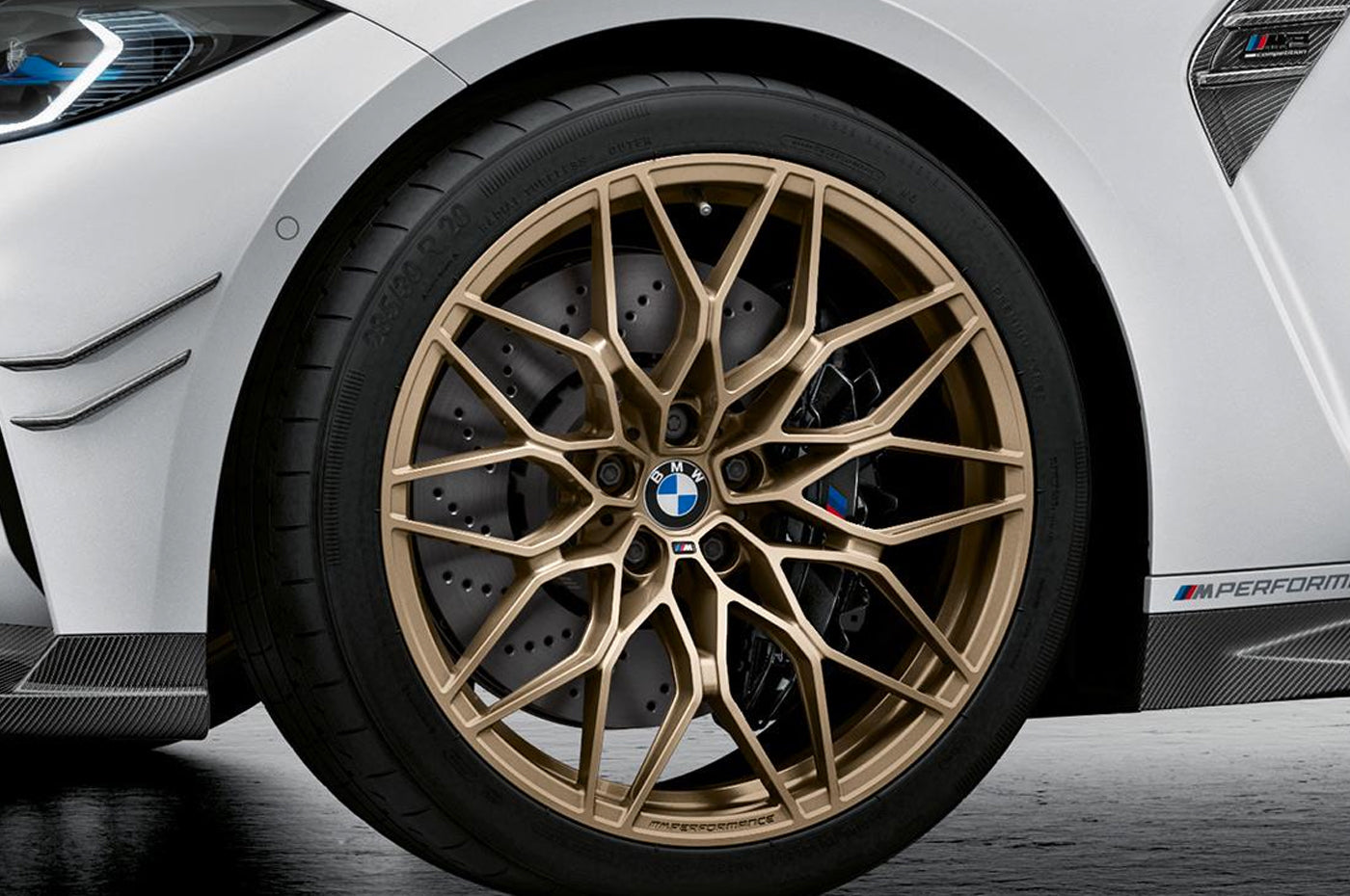 BMW 1000M Frozen Bronze Wheel/Tire Set 20/21 for G8x M3/M4 (36115A072C5)