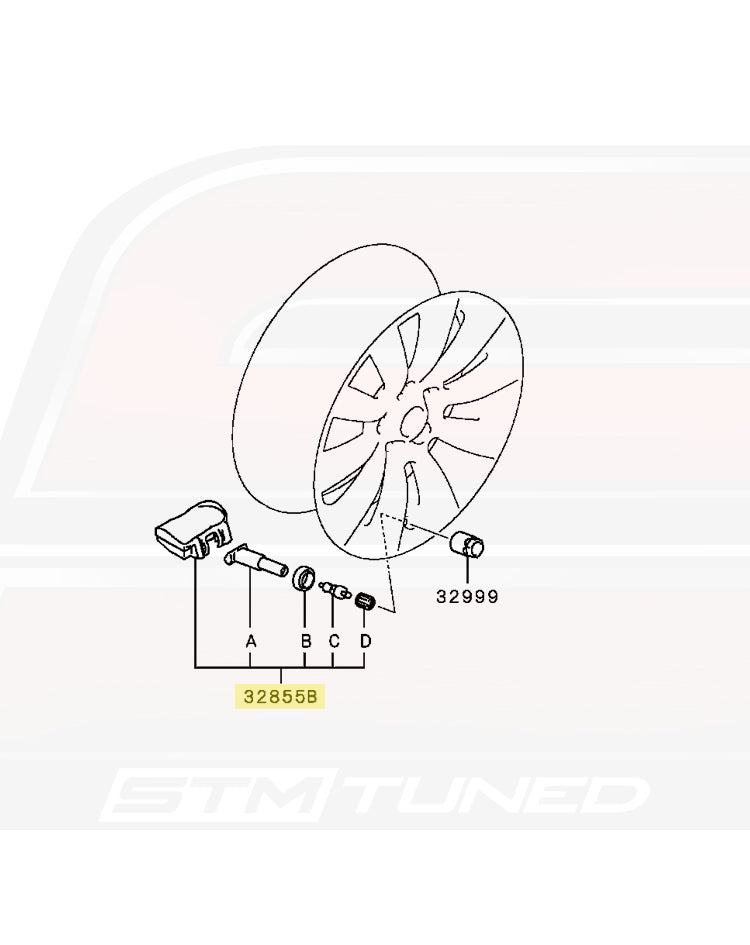 Mitsubishi OEM TPMS Sensor for 2008-2010 Evo X (4250B995)