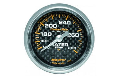 Water Temperature: 140-280°F - Carbon Fiber Mechanical Gauge (2 1/16")