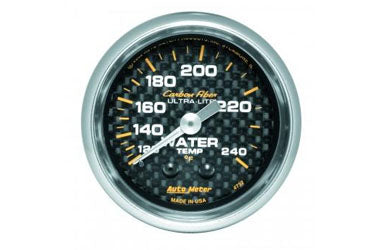 Water Temperature: 120-240°F - Carbon Fiber Mechanical Gauge (2 1/16")