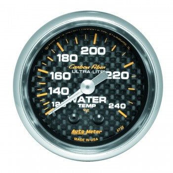 Water Temperature: 120-240°F - Carbon Fiber Mechanical Gauge (2 1/16")