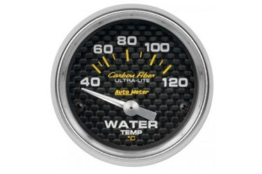 Water Temp (metric): 40-120ºC - Carbon Fiber Air-Core Gauge (2 1/16")