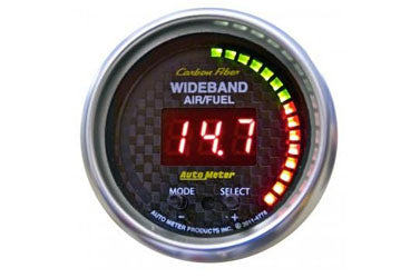 Wideband Air/Fuel Ratio: 6:1-20:1 AFR - Carbon Fiber Digital Gauge (2 1/6")