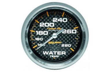 Water Temperature: 140-280°F - Carbon Fiber Mechanical Gauge (2 5/8")