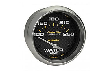 Water Temp: 100-250°F - Carbon Fiber Air-Core Gauge (2 5/8")