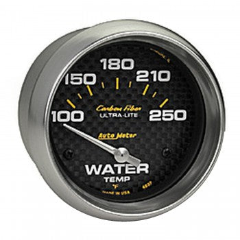 Water Temp: 100-250°F - Carbon Fiber Air-Core Gauge (2 5/8")