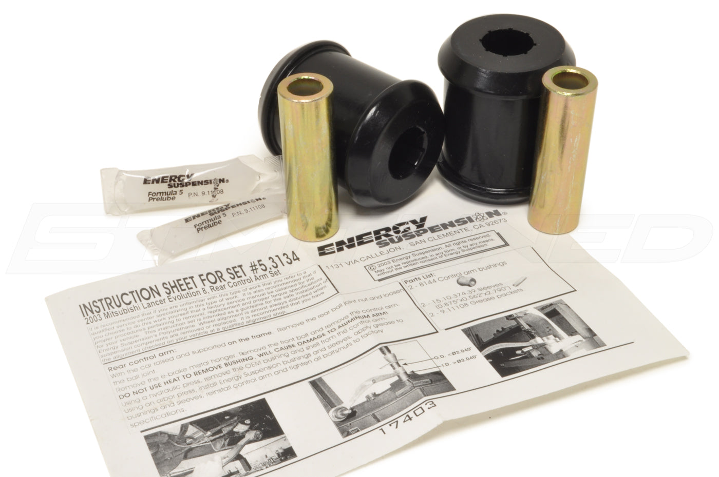 Energy Suspension Rear Trailing Arm Bushings for Evo 4-9 (5.3134G)