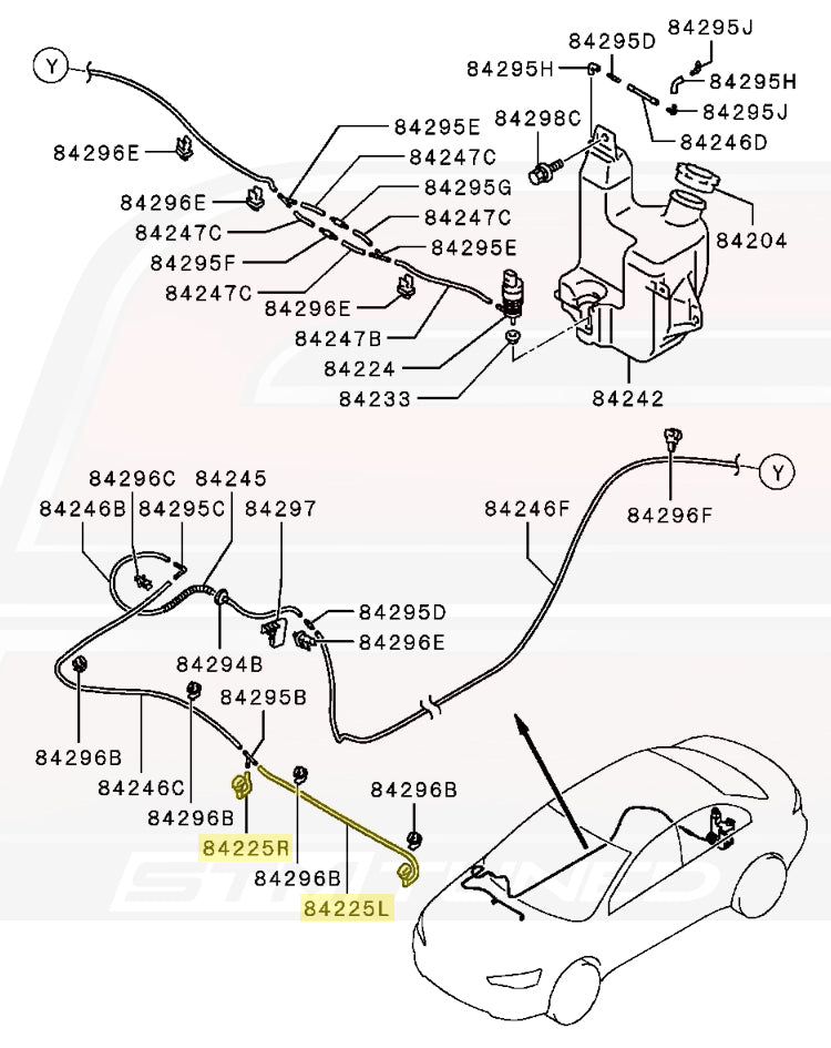 Mitsubishi OEM Windshield Washer Nozzle for Evo X