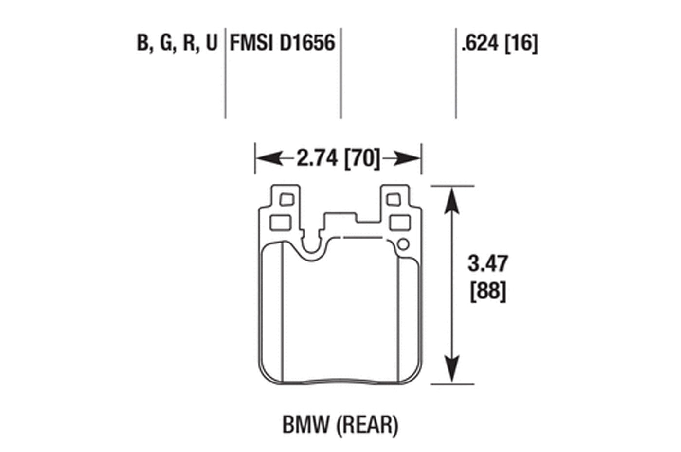 Hawk PC Performance Ceramic Brake Pads for F8X M2 M3 M4 (Blue Calipers)