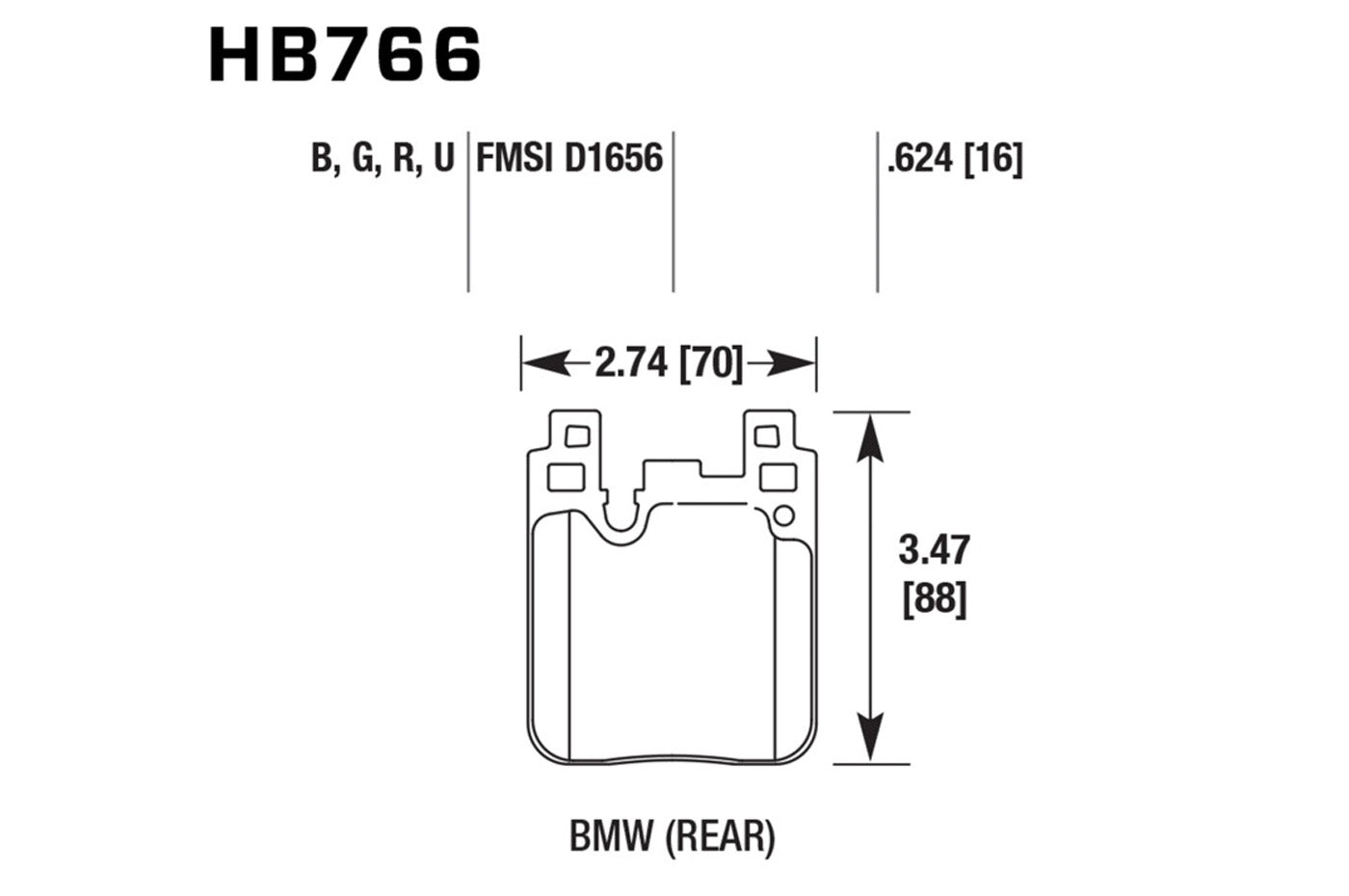 Hawk DTC-60 Brake Pads for F8X M2 M3 M4 (Blue Calipers)