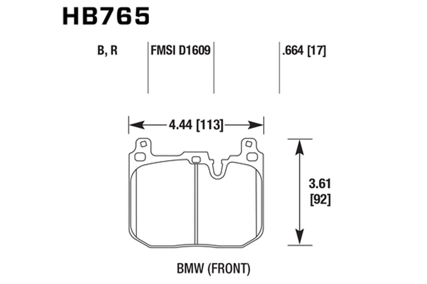 Hawk HP Plus Brake Pads for F8X M2 M3 M4 (Blue Calipers)