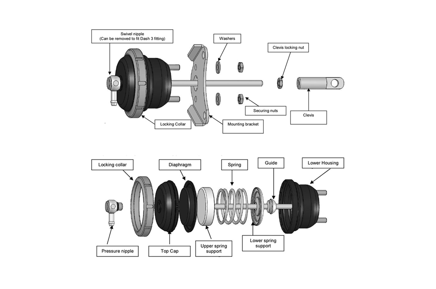 Turbosmart IWG75 Evo 6-8 Wastegate Actuator