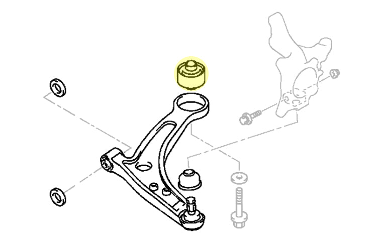 Whiteline Front Control Arm Lower Inner Rear Bushings for Evo 7/8/9 (KCA469)