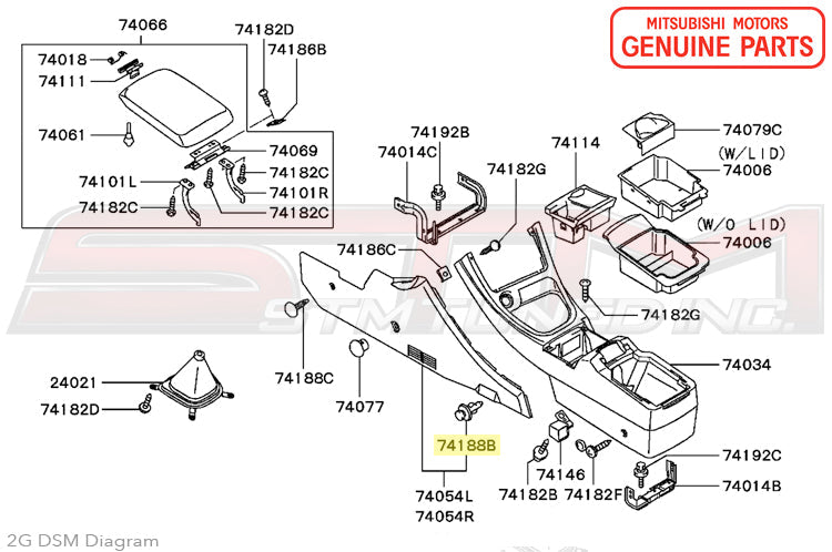 Mitsubishi Floor Console Clip - 2G DSM