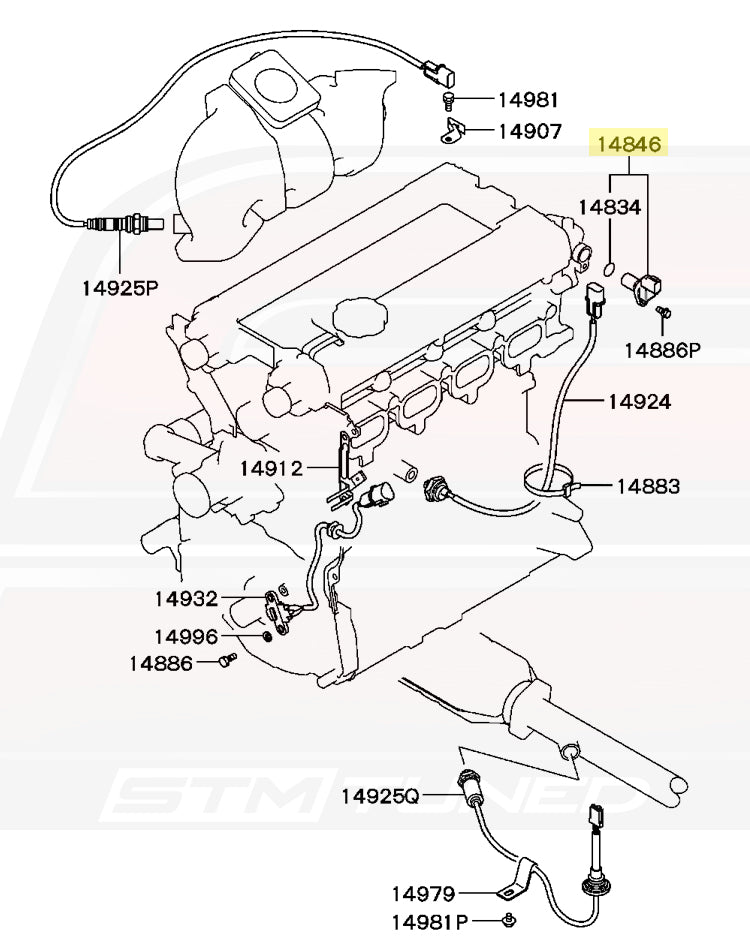 Mitsubishi OEM Cam Position Sensor for Evo 4-9 / 97-99 DSM