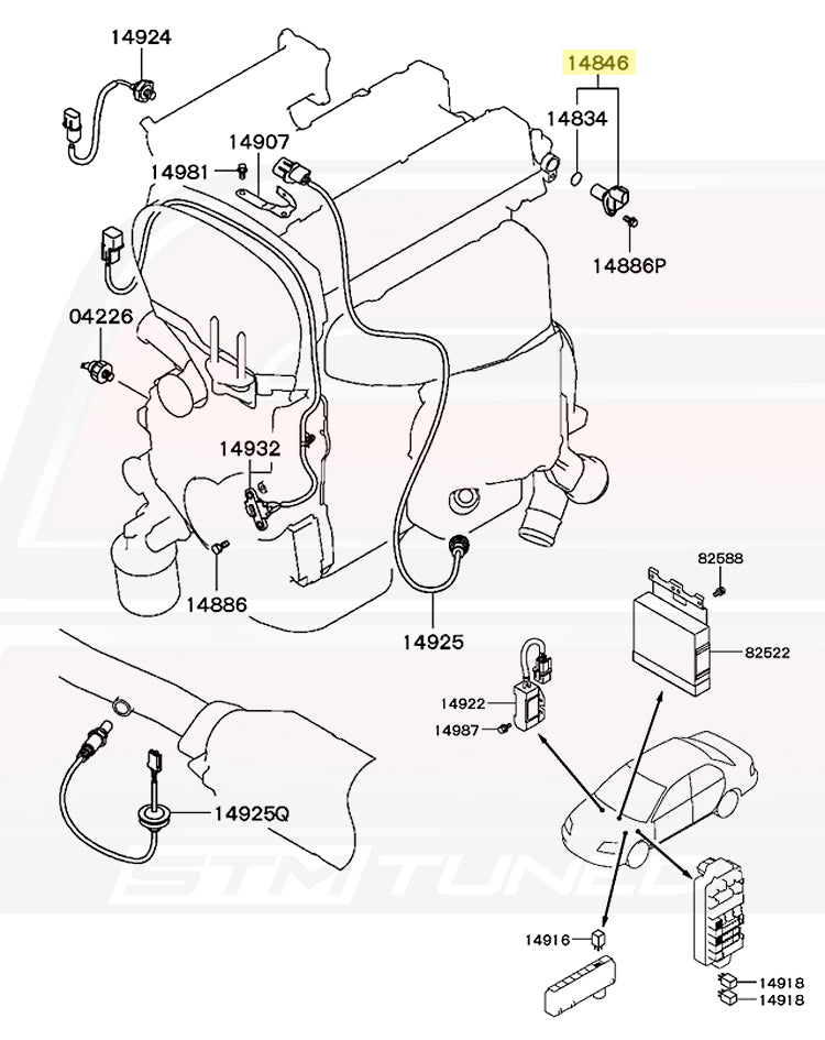 Mitsubishi OEM Cam Position Sensor for Evo 4-9 / 97-99 DSM