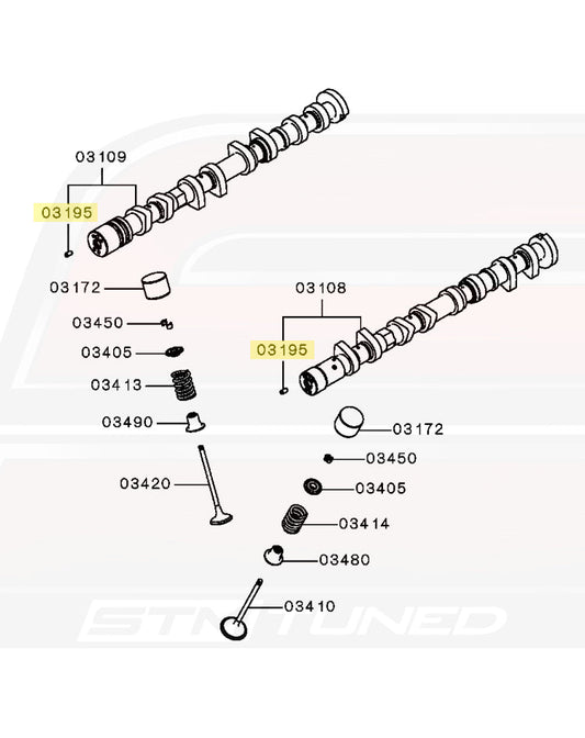 Mitsubishi OEM Camshaft Dowel Pin for MIVEC Evo 9/X (MD332936)