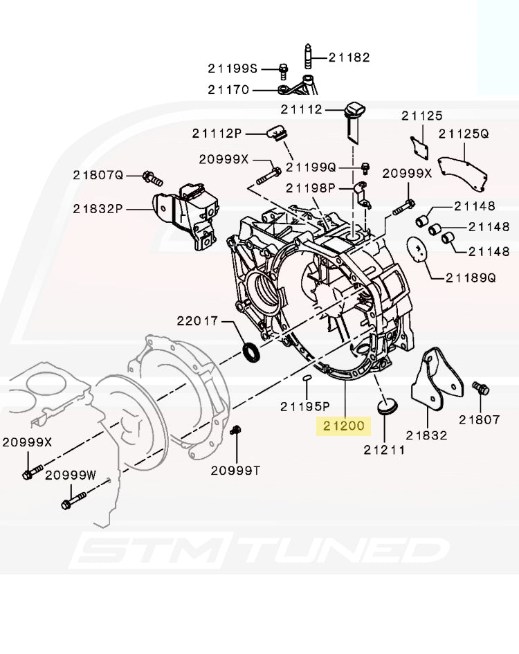 Mitsubishi OEM Clutch Housing Inspection Hole Cover for Evo 4-X (MD747412)