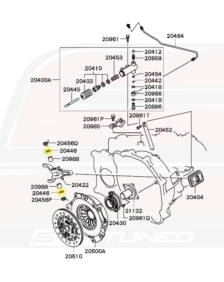 Mitsubishi OEM Clutch Release Fork Shaft Seal for Evo 8/9/X (MD749474)