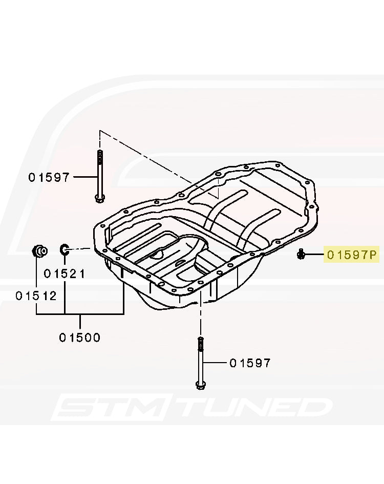 Mitsubishi OEM Bolt for Evo 5-9 Trans to Engine Evo X Oil Pan & Main Seal (MF140202)