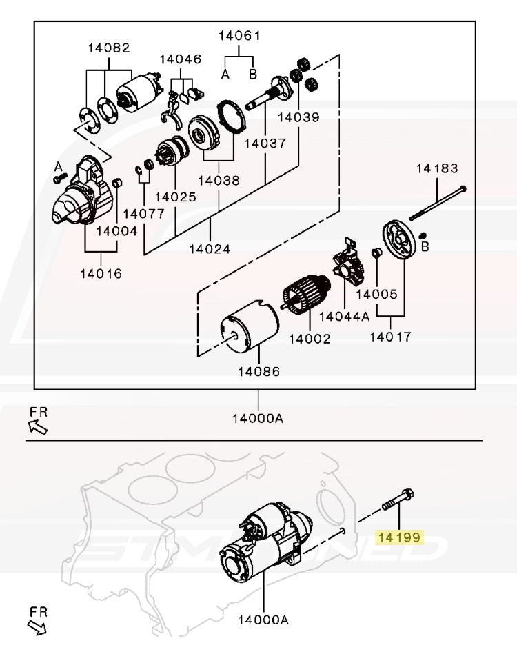 Mitsubishi OEM Starter Bolt for Evo X (MF140269)