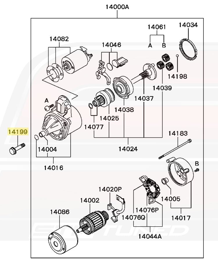 Mitsubishi OEM Starter Bolt for DSM/Evo 1-3 (MF140270)