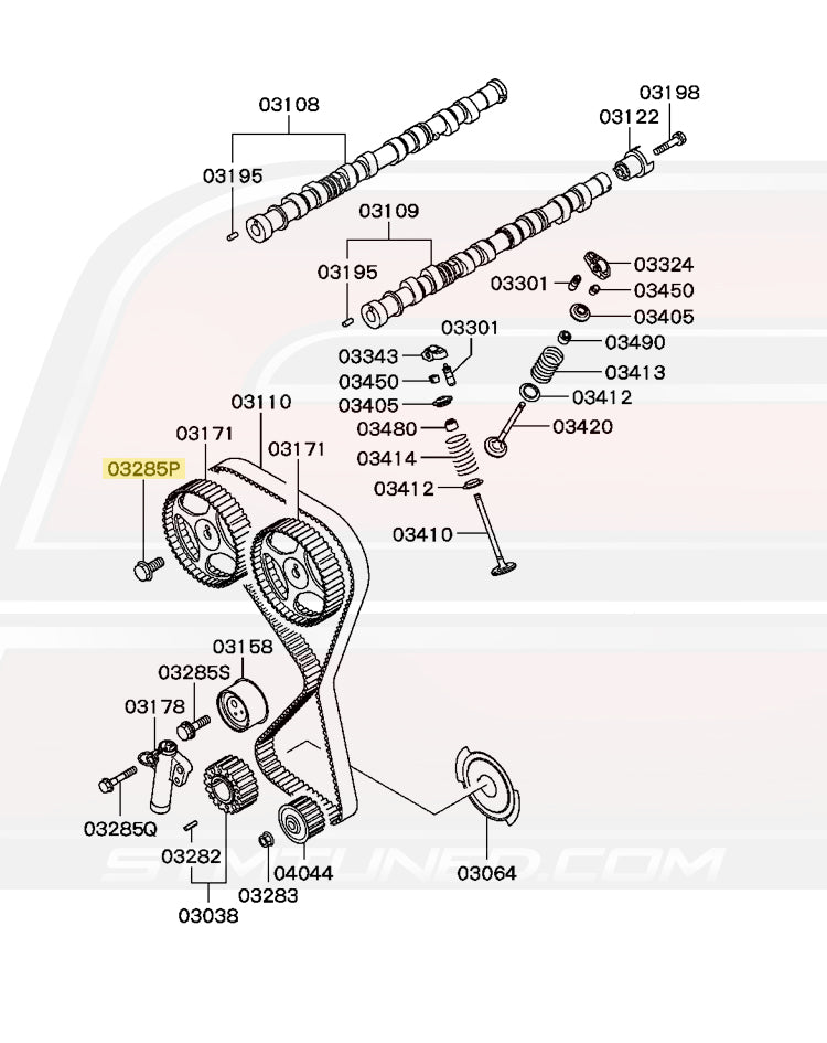 Mitsubishi OEM Cam Gear Bolt for 4G63 (MF140285)