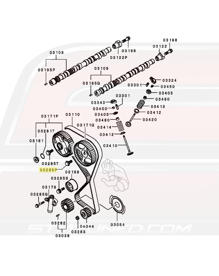 Mitsubishi OEM Cam Gear Bolt for 4G63 (MF140285)