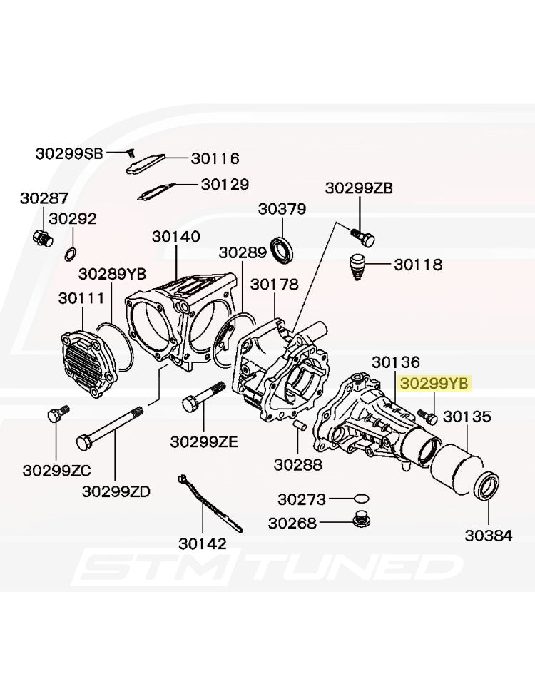 Mitsubishi OEM Transfer Case Bolt for DSM / Evo 1-3 (MF241255)