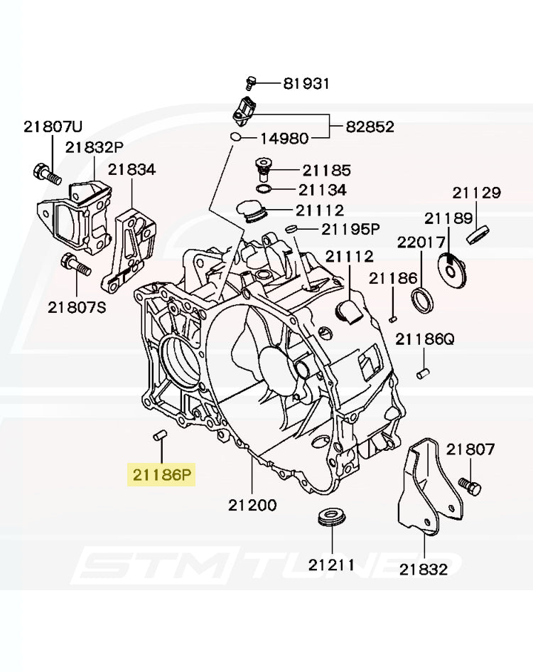 Mitsubishi OEM Trans to Transfer Case Dowel Pin for Evo/DSM (MF472405)