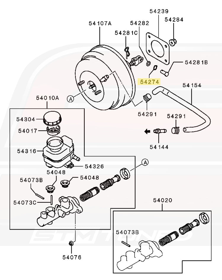 Mitsubishi OEM Brake Booster Oring for Evo 7/8/9 (MF520005)