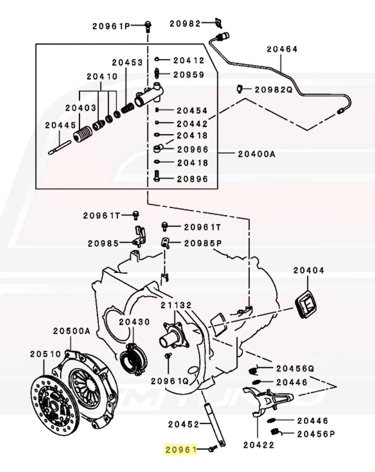 Mitsubishi OEM Clutch Release Shaft Bolt for Evo X (MF911151)