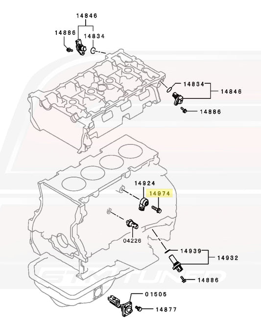 Mitsubishi OEM Bolt for Evo X Mount / Knock Sensor (MF911348)